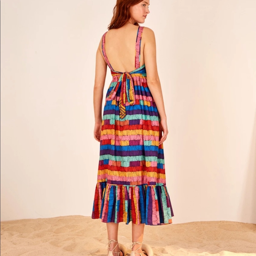 Farm Rio Stripes Midi Dress - Picture 5 of 11
